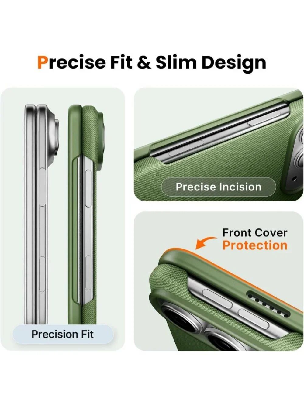 iPhone Duo Green Techwoven Drop Protection Shockproof Skin-Friendly Cover Case